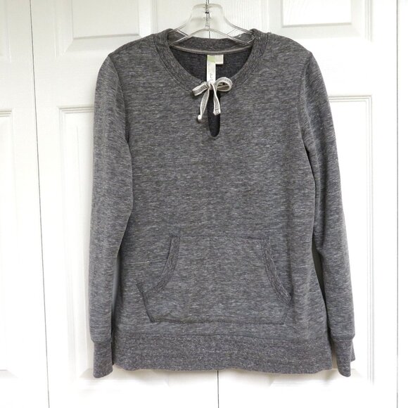 Green Tea M Heather Gray Fleece-Lined Sweatshirt Pullover Tunic - Picture 1 of 6